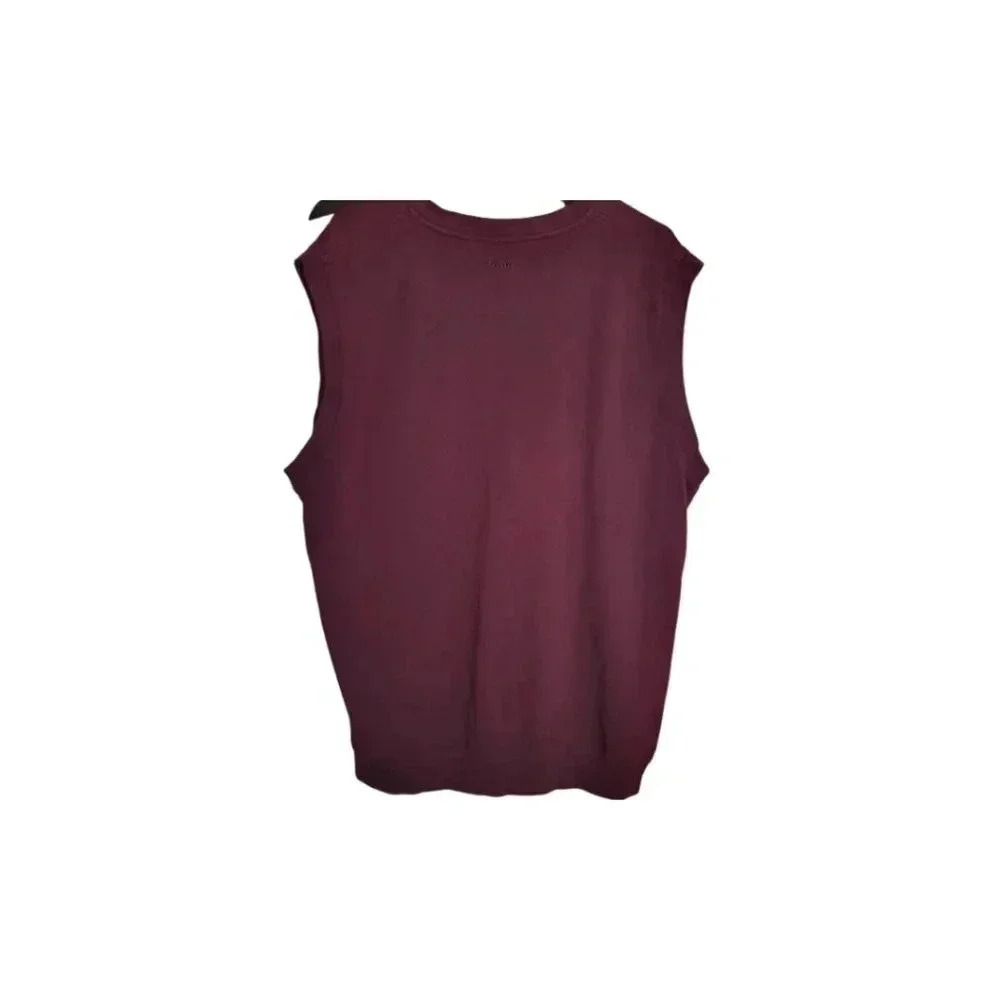 Bolle Mens 100% Fine Pima Cotton Burgundy Golf Vest Size XL - Picture 2 of 3